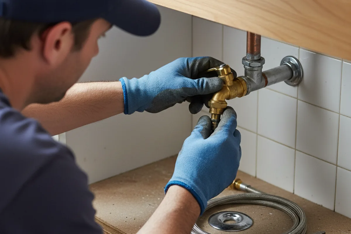 Shutoff valve and fitting work during Well Pump Repair in Jacksonville